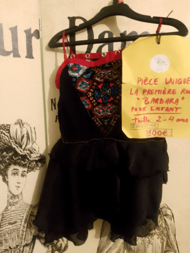 [Vente directe] La première Robe Barbara évolutive 2-5 ans à bretelles - version grandes occasions