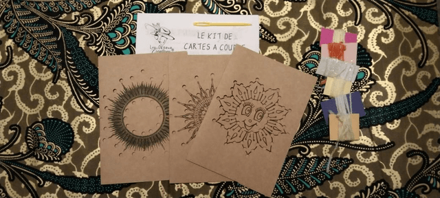 Cartes à coudre - kit couture pour enfant 3-6 ans