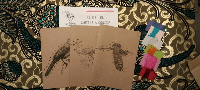 Cartes à coudre - kit couture pour enfant 3-6 ans